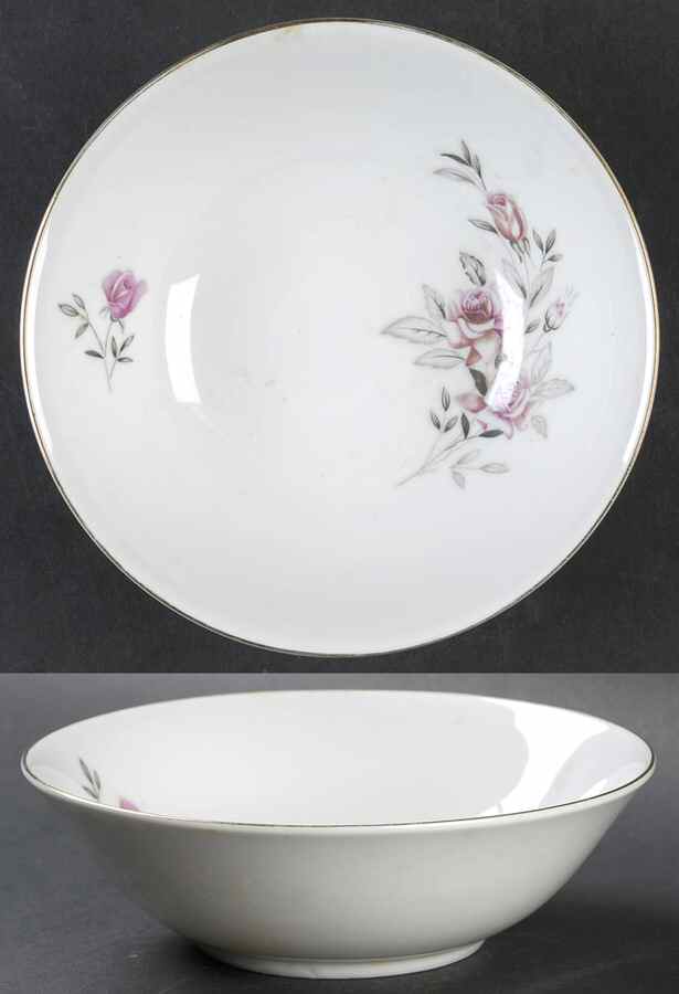 Wild Rose (Gold Trim) Coupe Cereal Bowl by Nasco (Japan)-1