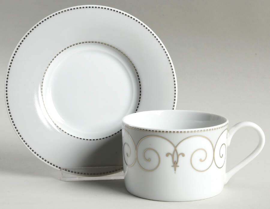 Regency Platinum Flat Cup & Saucer Set by Nikko-1