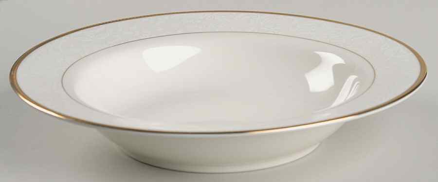 Vintage Lace Gold Large Rim Soup Bowl by Nikko-1