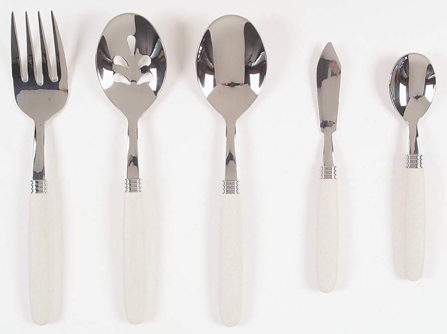 Colorwave Cream (5 Piece) Flatware Serving Set by Noritake-1
