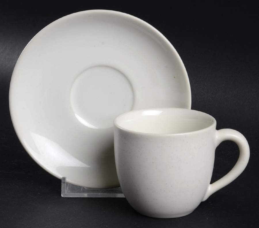 Colorwave Cream Flat Demitasse Cup & Saucer Set by Noritake-1