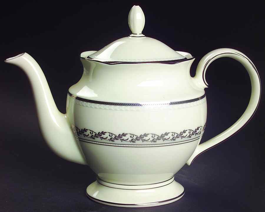 Westover Platinum Teapot & Lid by Noritake-1