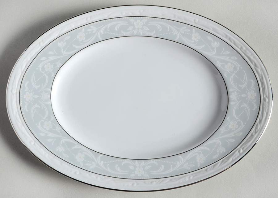 Glenrose Platinum Relish/Butter Tray by Noritake-1