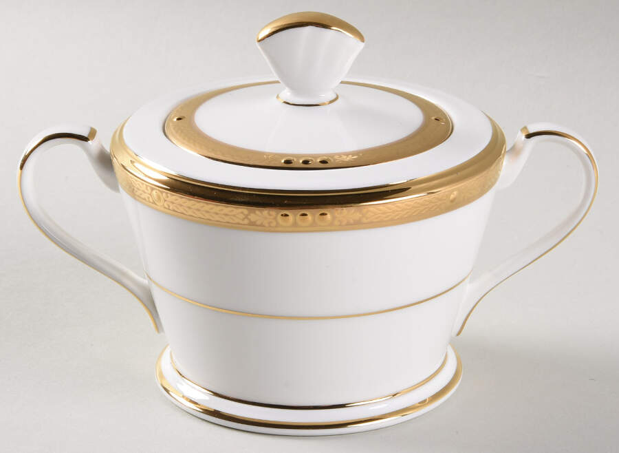 Chatelaine Gold Sugar Bowl & Lid by Noritake-1