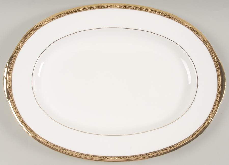 Chatelaine Gold 16" Oval Serving Platter by Noritake-1