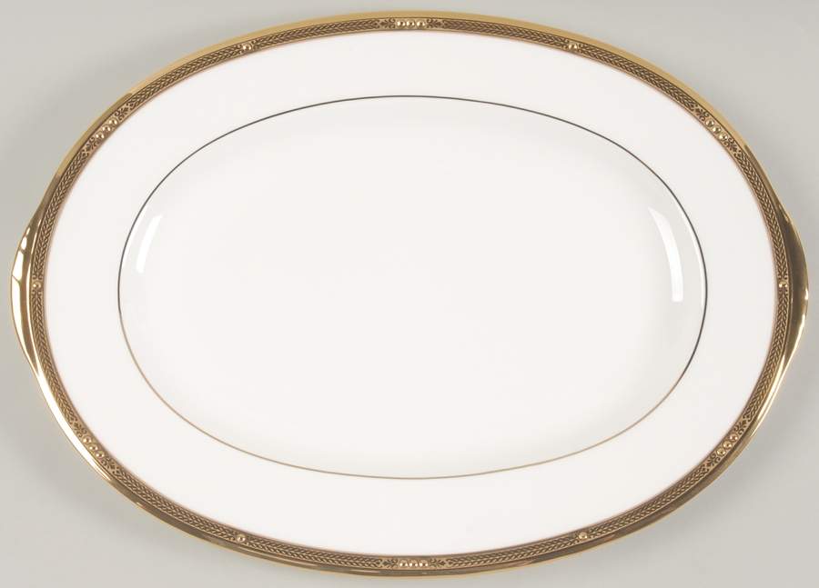 Chatelaine Gold 14" Oval Serving Platter by Noritake-1