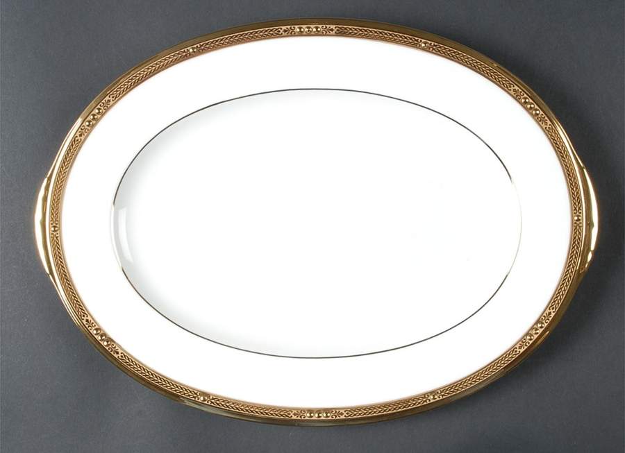 Chatelaine Gold 12" Oval Serving Platter by Noritake-1
