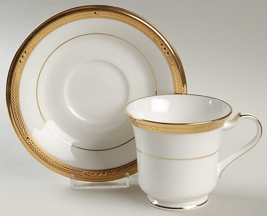 Chatelaine Gold Footed Cup & Saucer Set by Noritake-1