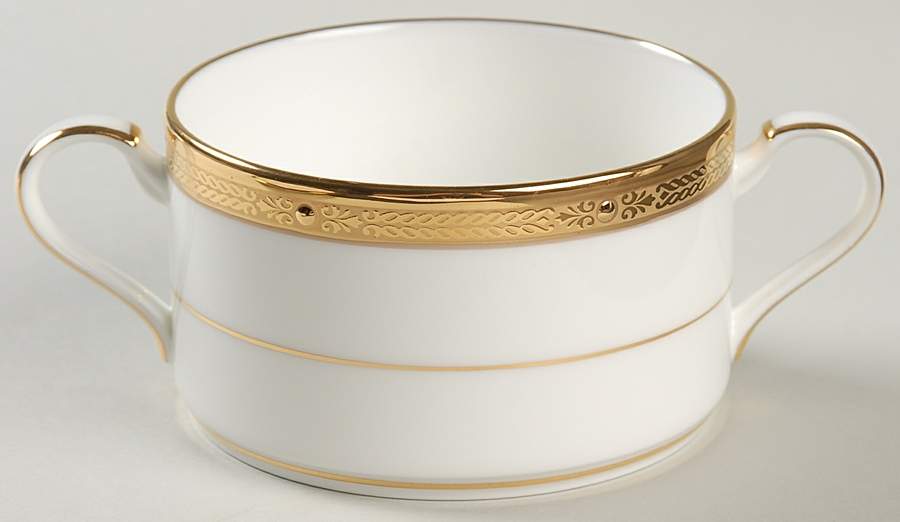Chatelaine Gold Flat Cream Soup Bowl by Noritake-1