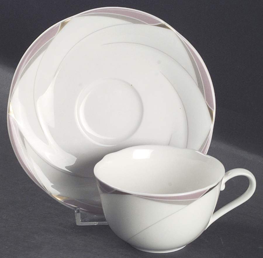 Chiffon Flat Cup & Saucer Set by Noritake-1