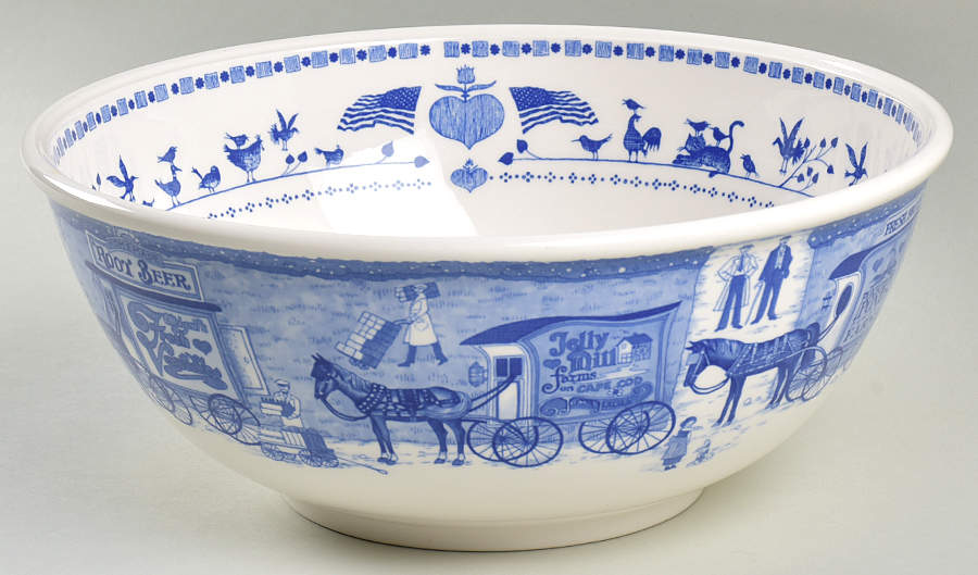 An America For All Seasons 9" Salad Serving Bowl by Nikko-1