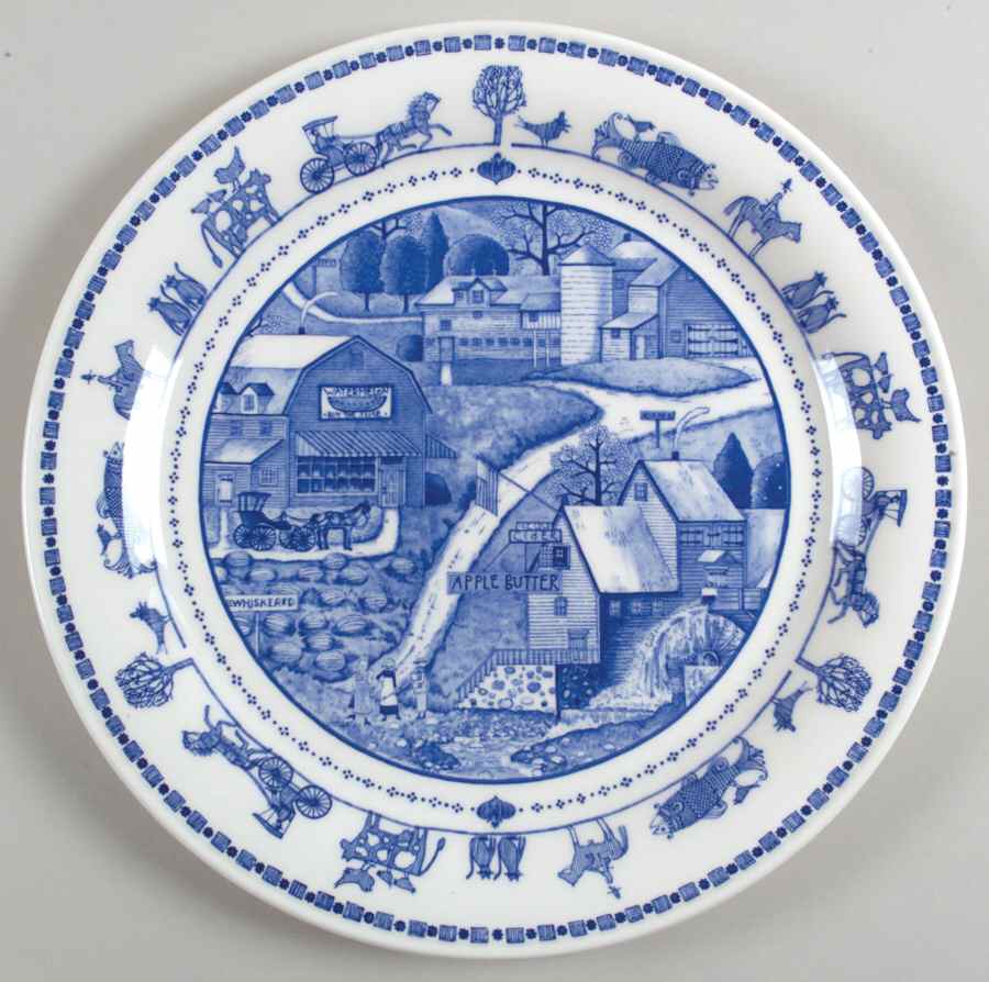 An America For All Seasons 12" Chop Plate (Round Platter) by Nikko-1