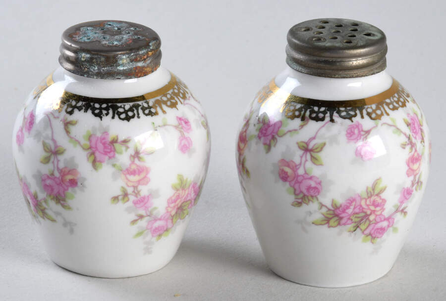 Bridal Rose Salt & Pepper Set by NC West Germany-1