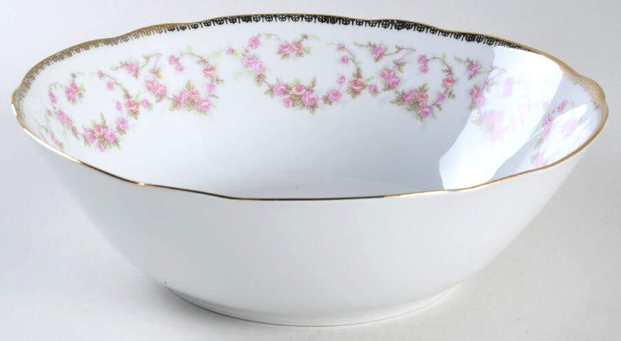 Bridal Rose 8" Round Vegetable Bowl by NC West Germany-1