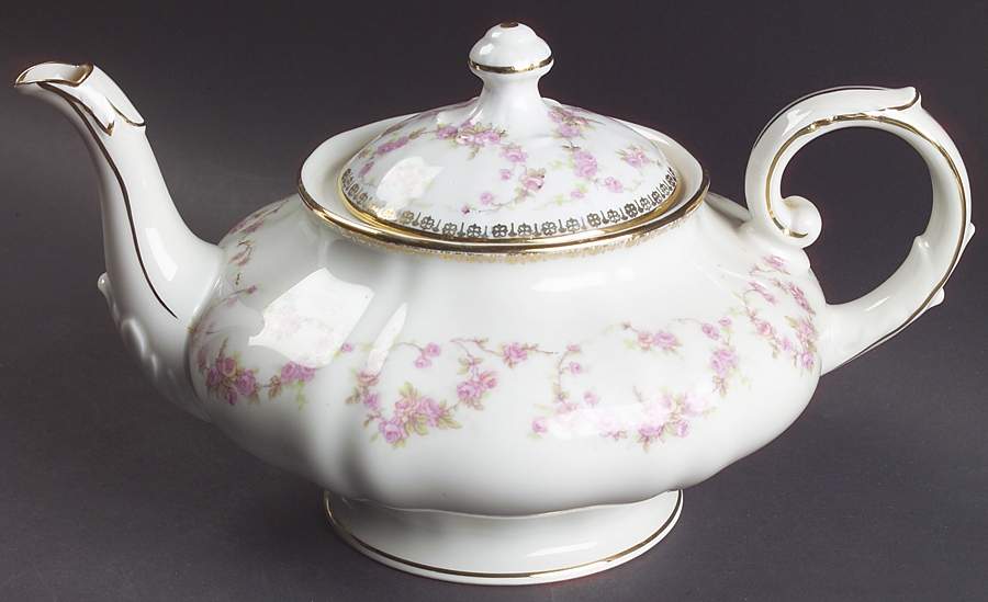 Bridal Rose Teapot & Lid by NC West Germany-1