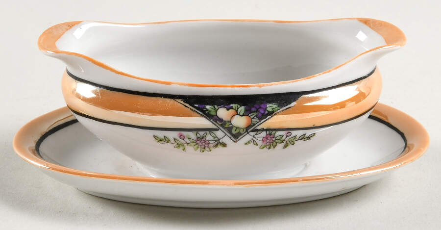 N1821 Toy Gravy with Attached Underplate by Noritake-1