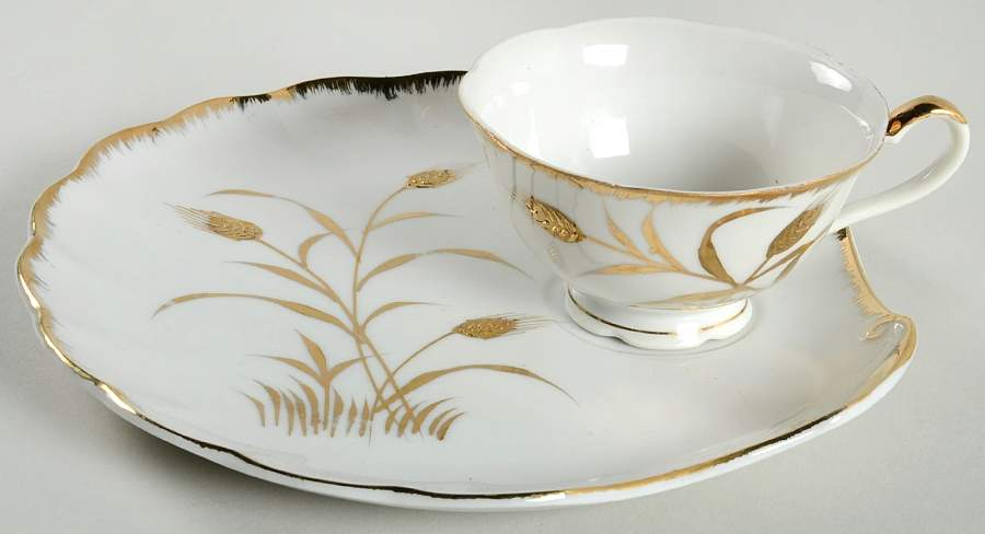 1PD175-WH Snack Plate & Cup Set by Napco-1
