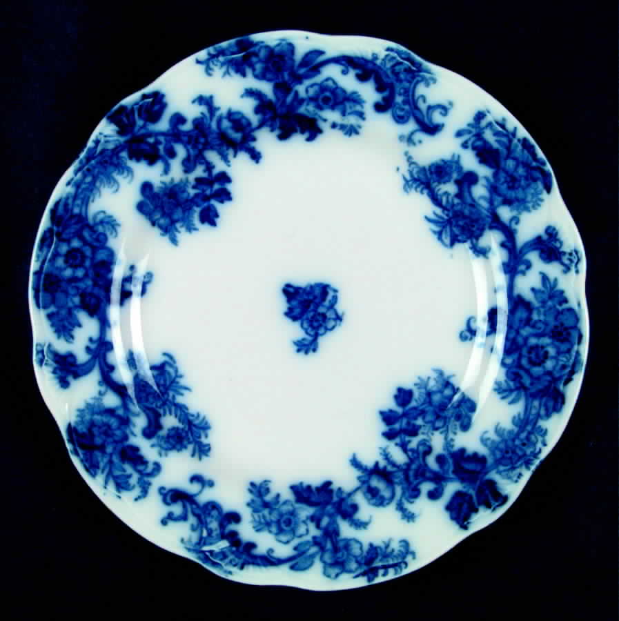 Lancaster (Flow Blue) Luncheon Plate by New Wharf-1