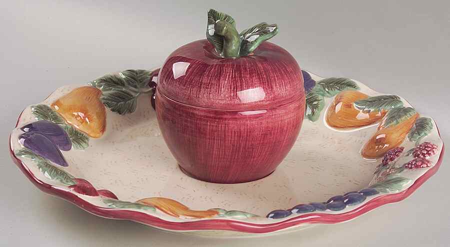 Napa Valley 3 Pc Chip/Dip Set (Chip Base & Dip Bowl W/Lid) by Noble Excellence-1