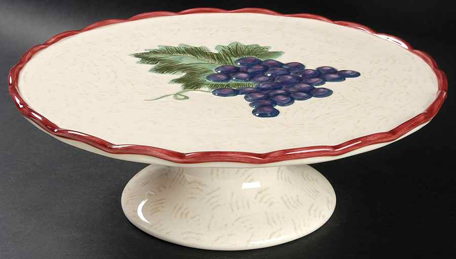 Napa Valley Large Covered Cake Plate No Lid by Noble Excellence-1