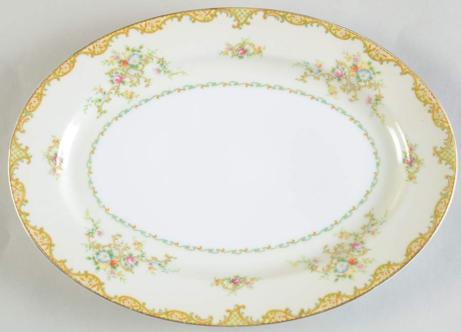 NIM1 12" Oval Serving Platter by Nimei (Japan)-1
