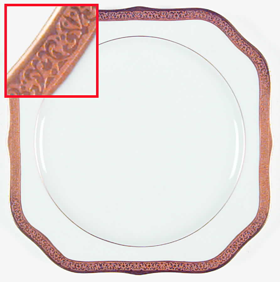 Goldawn (No #) Square Salad Plate by Noritake-1