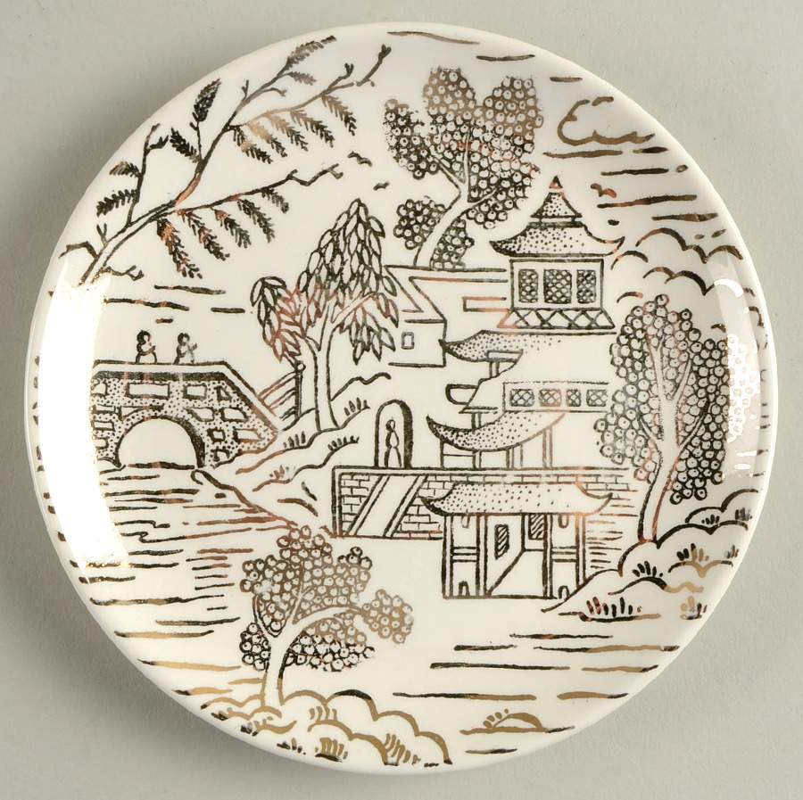 Golden Willow Coupe Bread & Butter Plate by Nasco China (USA)-1