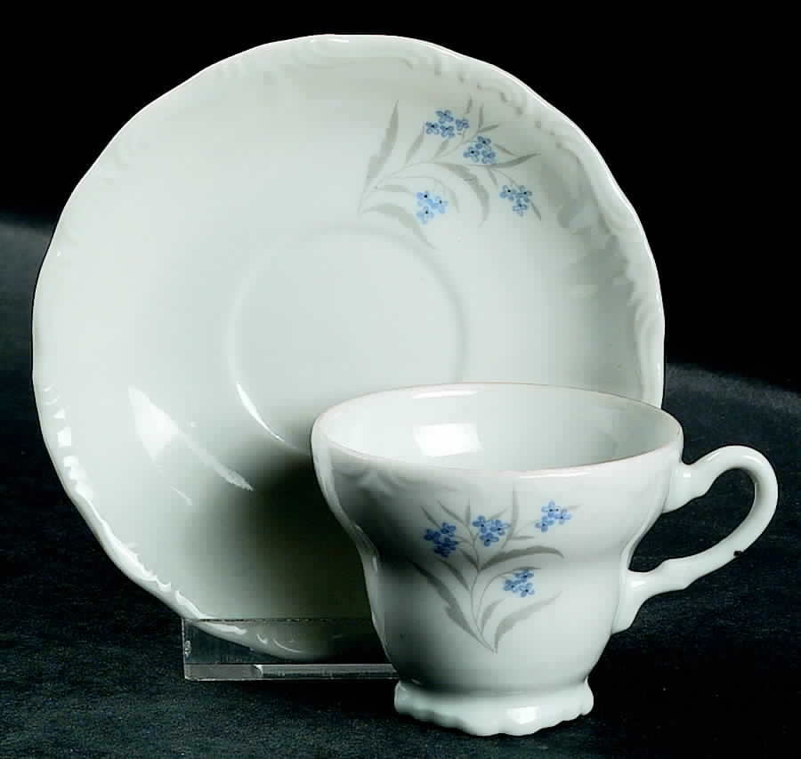Harmony (No Trim) Footed Demitasse Cup & Saucer Set by Norleans-1