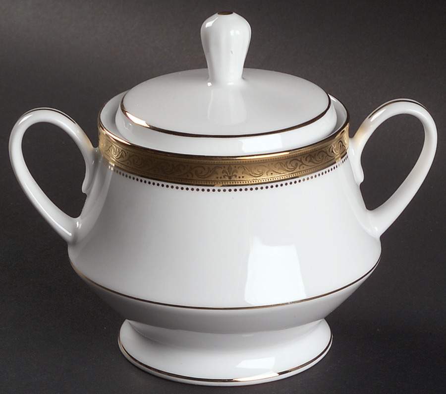 Signature Gold Sugar Bowl & Lid by Noritake-1