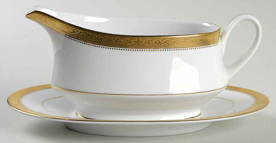 Signature Gold Gravy Boat & Underplate by Noritake-1