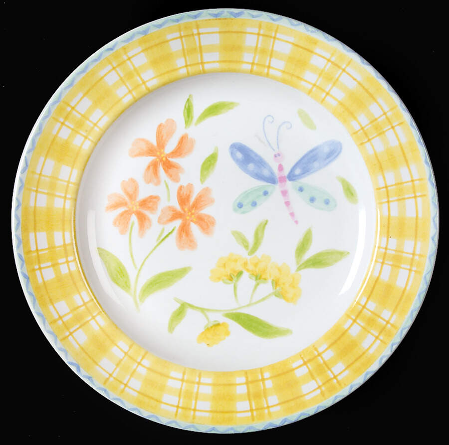 Butterfly Quilt Salad Plate by Noble Excellence-1