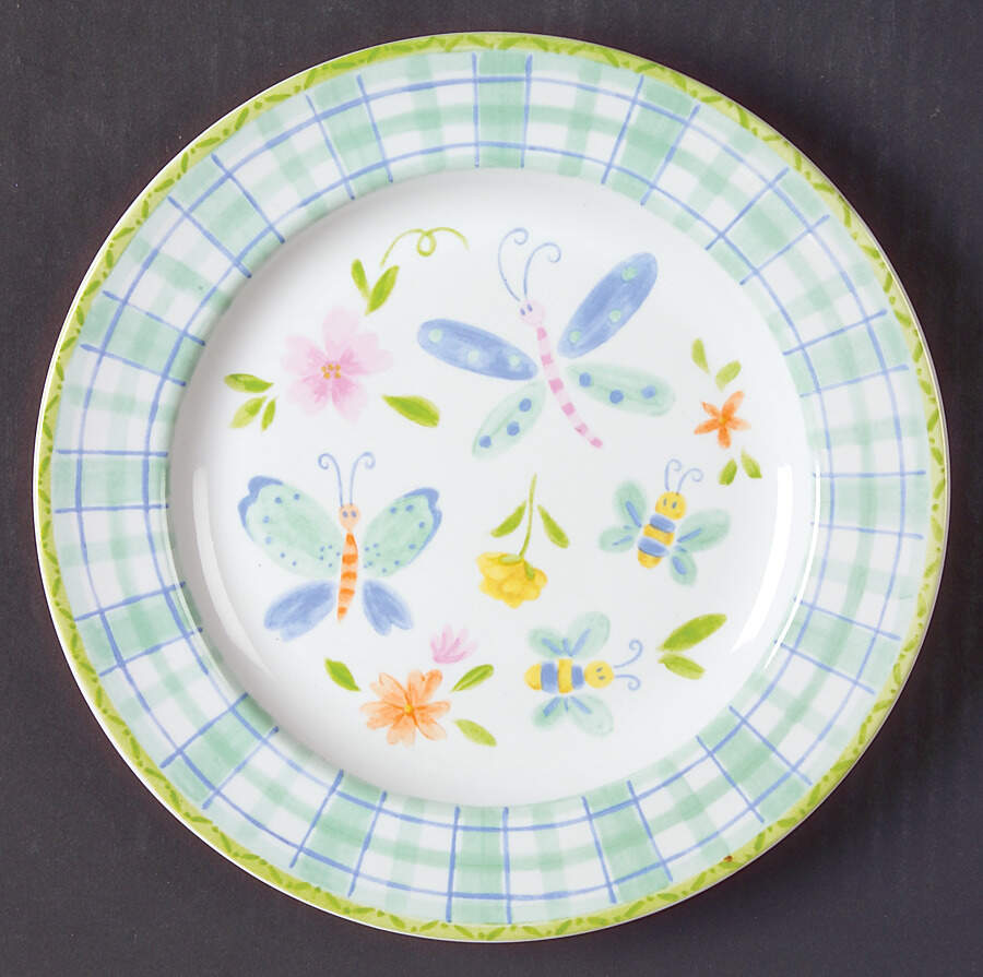 Butterfly Quilt Salad Plate by Noble Excellence-1