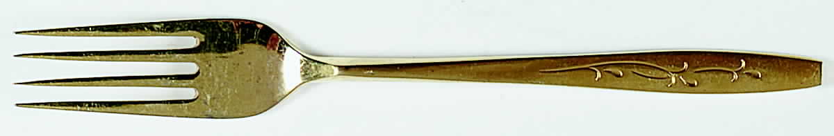 Golden Lovely (Gold Electroplate) Fork by National Stainless-1