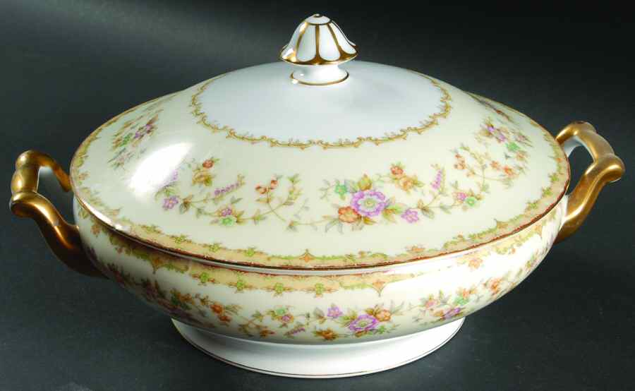Columbine (No #) Round Covered Vegetable by Noritake-1