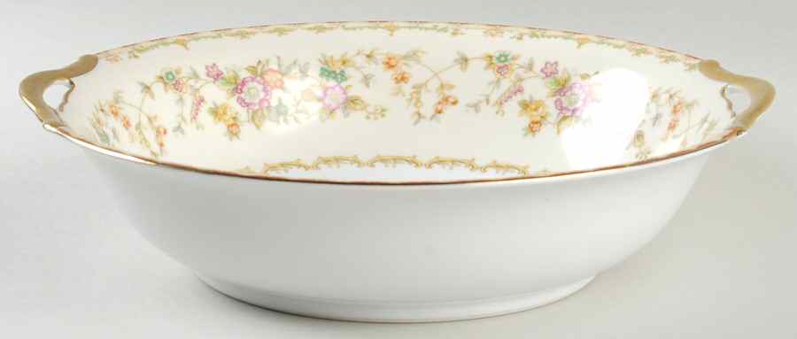 Columbine (No #) 9" Round Vegetable Bowl by Noritake-1