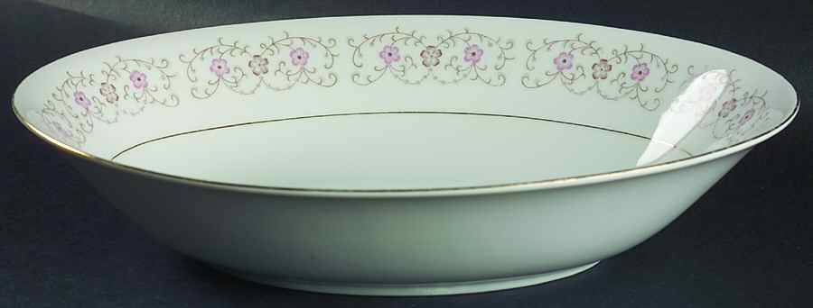 Coronet (Floral) 10" Oval Vegetable Bowl by Nikko-1