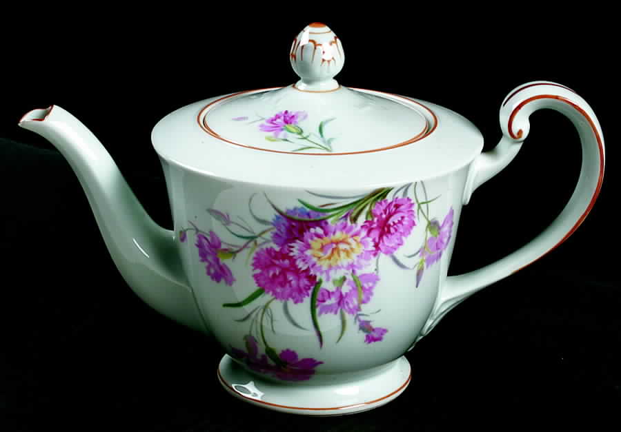 Amherst Mustard Trim Teapot & Lid by Noritake-1