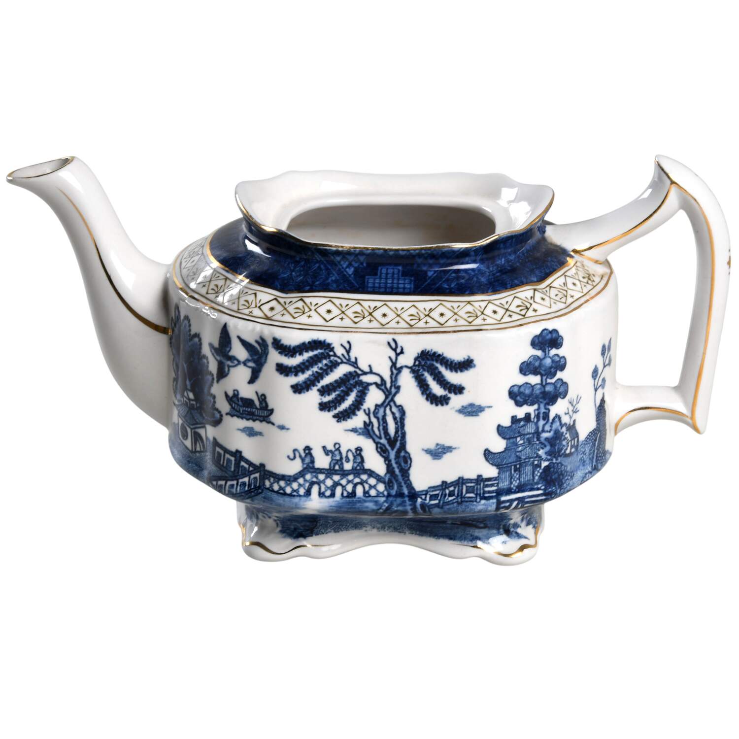 Blue Willow Teapot No Lid by Nikko-1