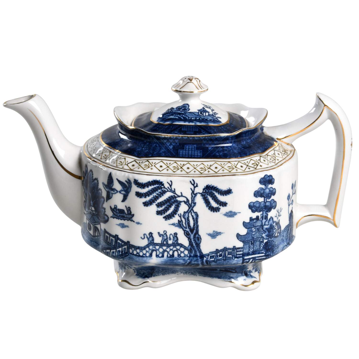 Blue Willow Teapot & Lid by Nikko-1