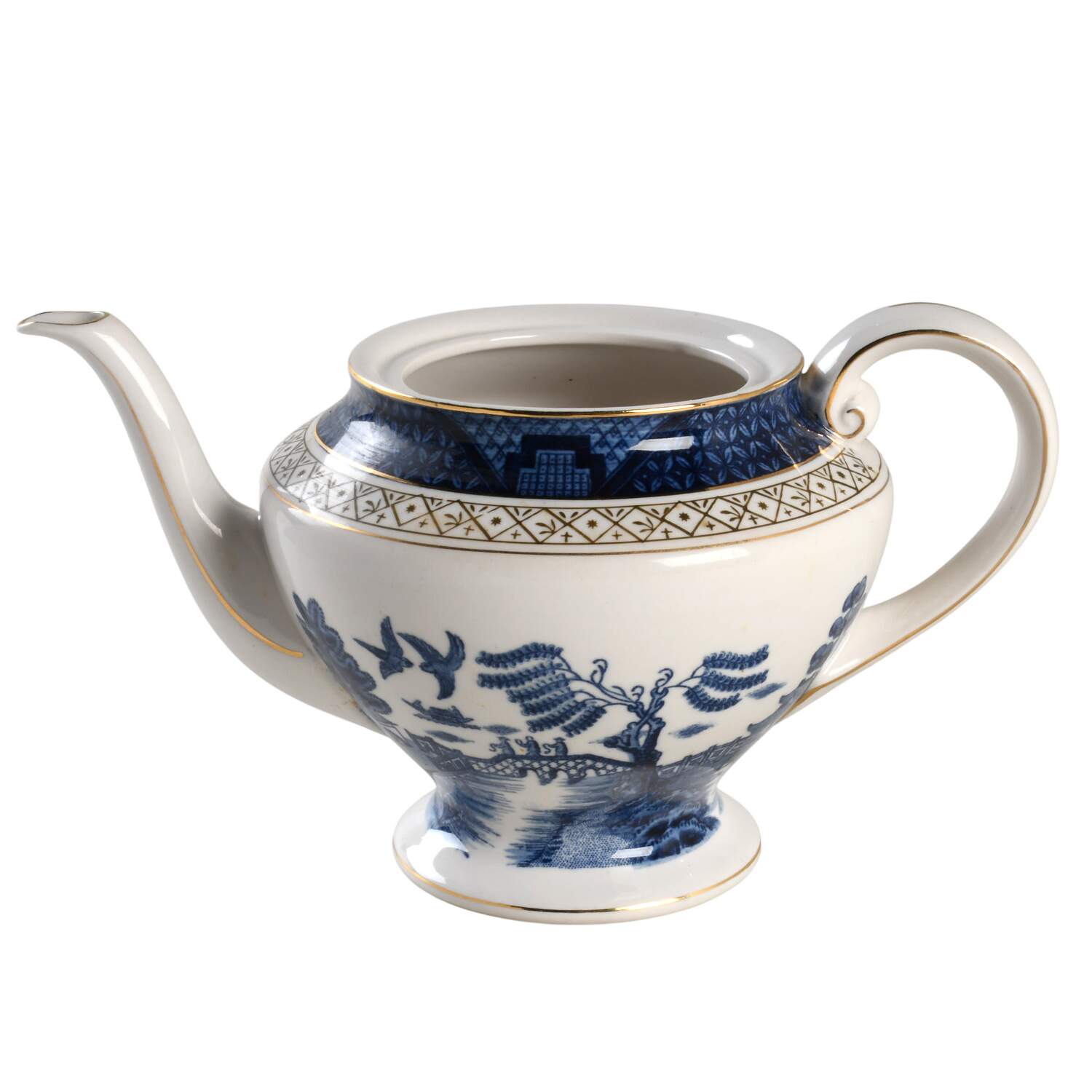 Blue Willow Teapot No Lid by Nikko-1