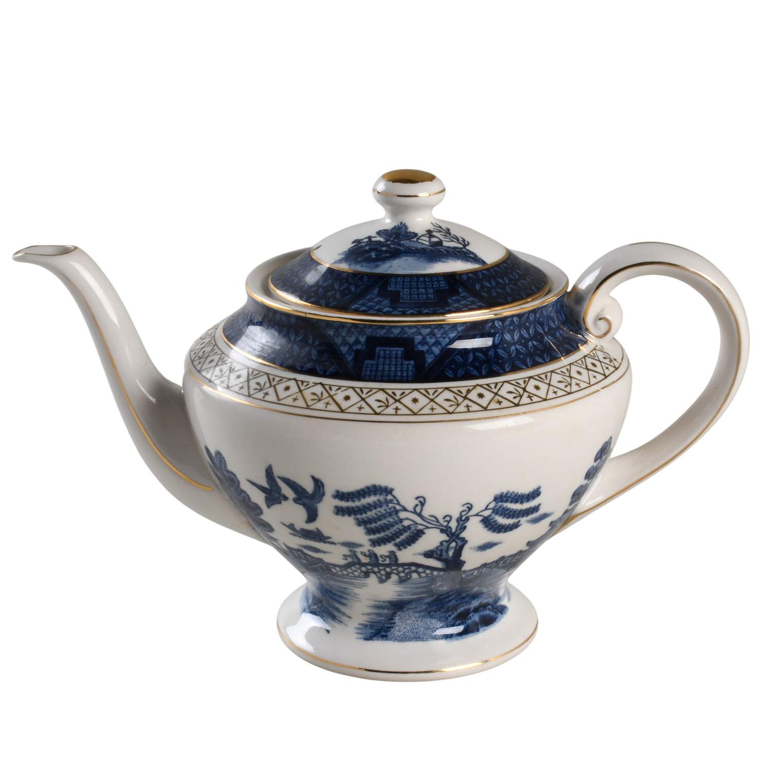 Blue Willow Teapot & Lid by Nikko-1