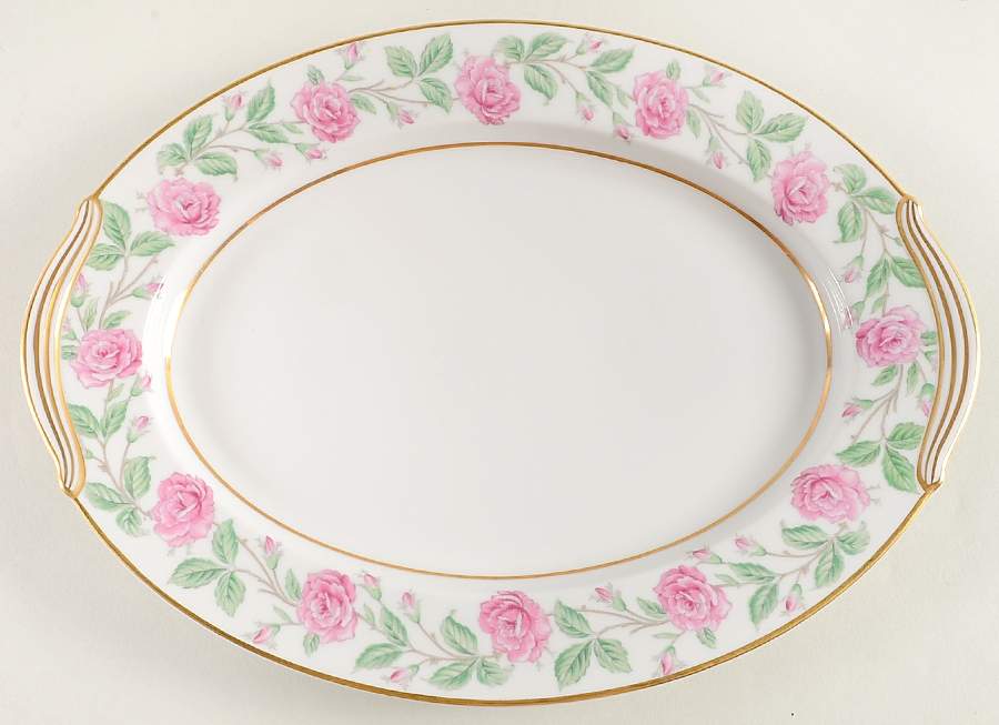 Roselle 11" Oval Serving Platter by Noritake-1
