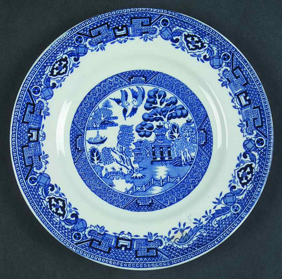 Willow Blue (No Gold Trim) Bread & Butter Plate by North Stafforsdhire-1
