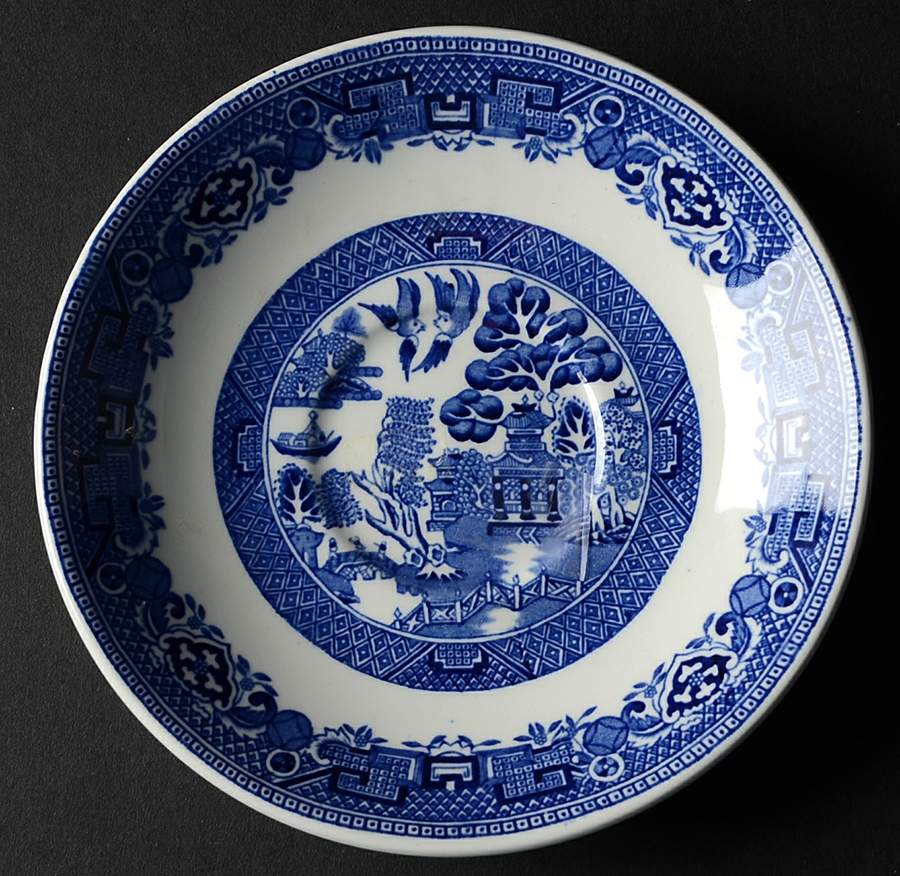 Willow Blue (No Gold Trim) Saucer by North Stafforsdhire-1