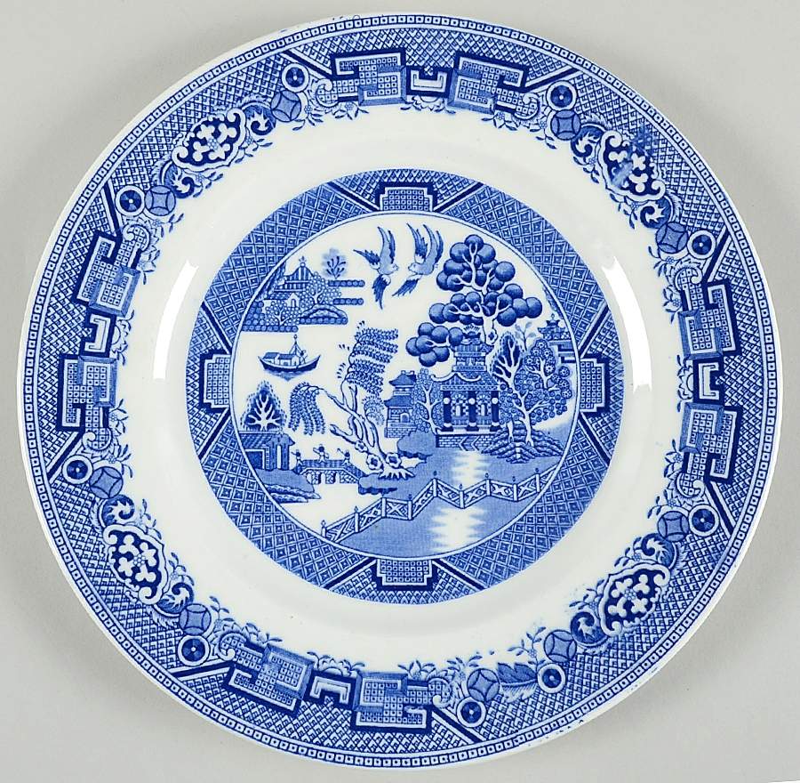 Willow Blue (No Gold Trim) Dinner Plate by North Stafforsdhire-1