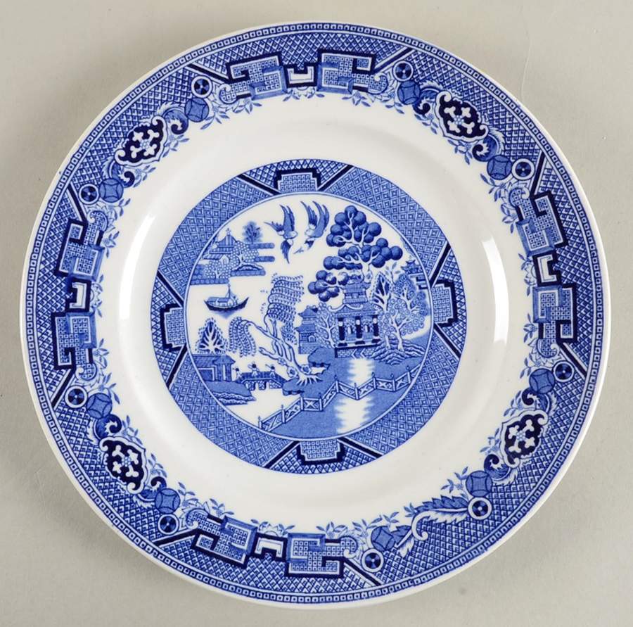 Willow Blue (No Gold Trim) Salad Plate by North Stafforsdhire-1