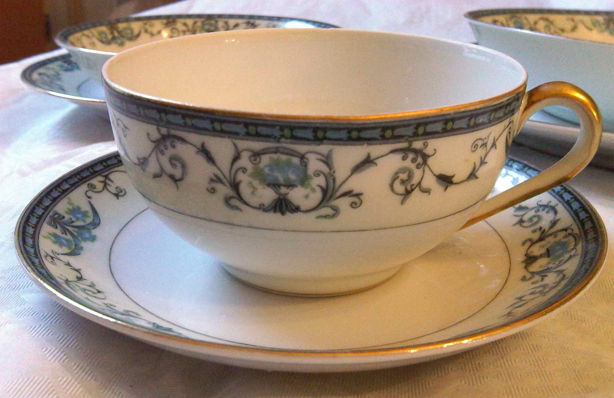 N1945 Flat Cup & Saucer Set by Noritake-1