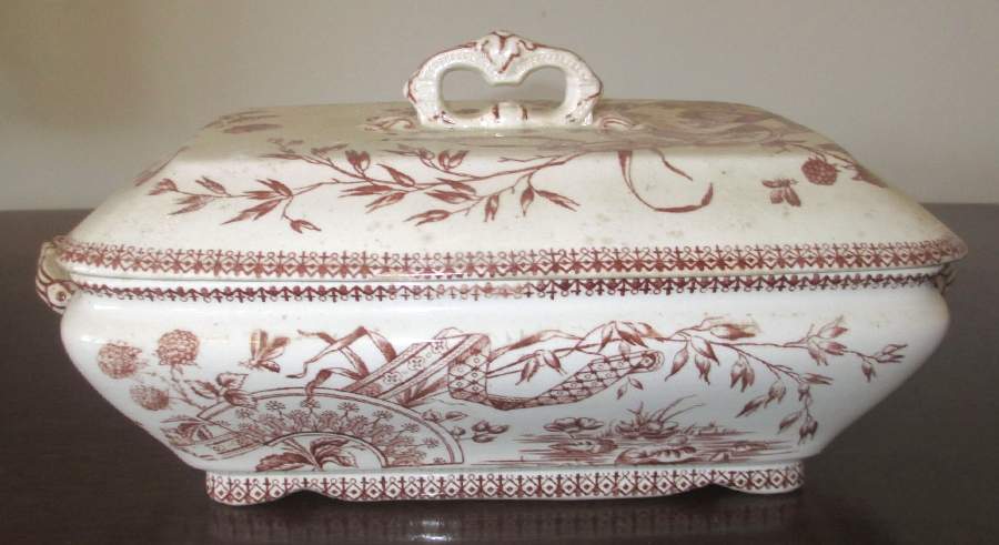 Tennyson Brown Rectangular Covered Vegetable by New Wharf-1