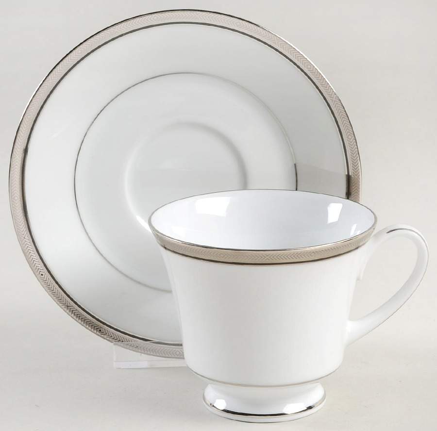Renwick Platinum Footed Cup & Saucer Set by Noritake-1