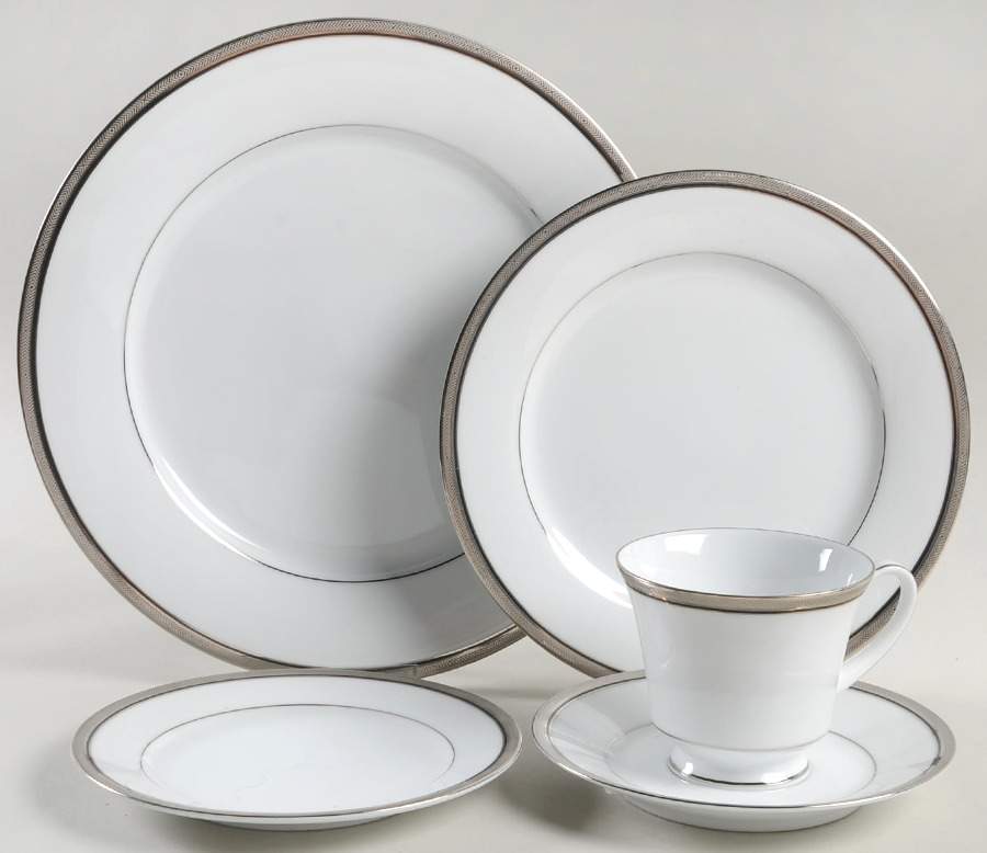 Renwick Platinum 5 Piece Place Setting by Noritake-1